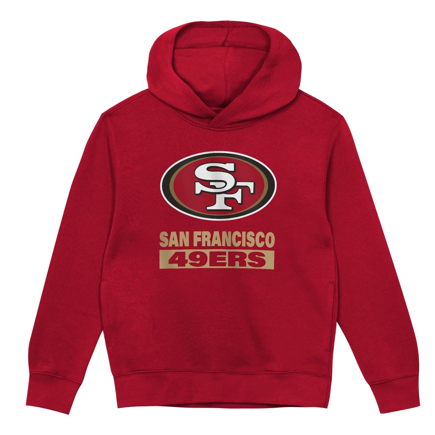 San Francisco 49ers Youth Back to Basics Red Hoodie - Pro Jersey Sports