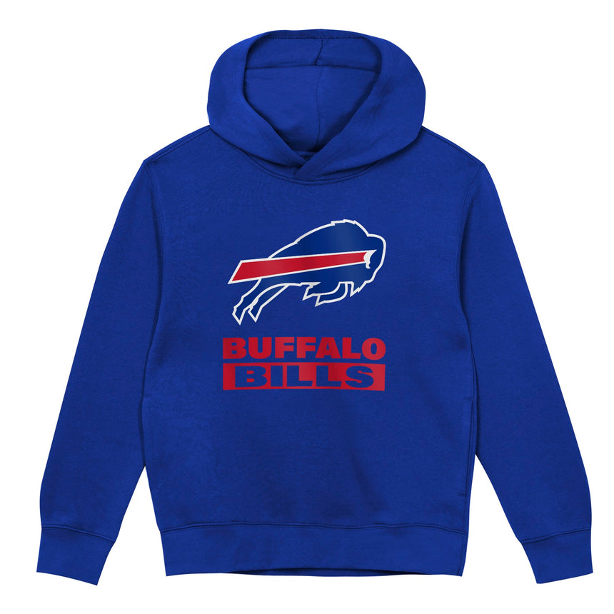 Buffalo Bills Youth Back to Basics Blue Hoodie - Pro Jersey Sports
