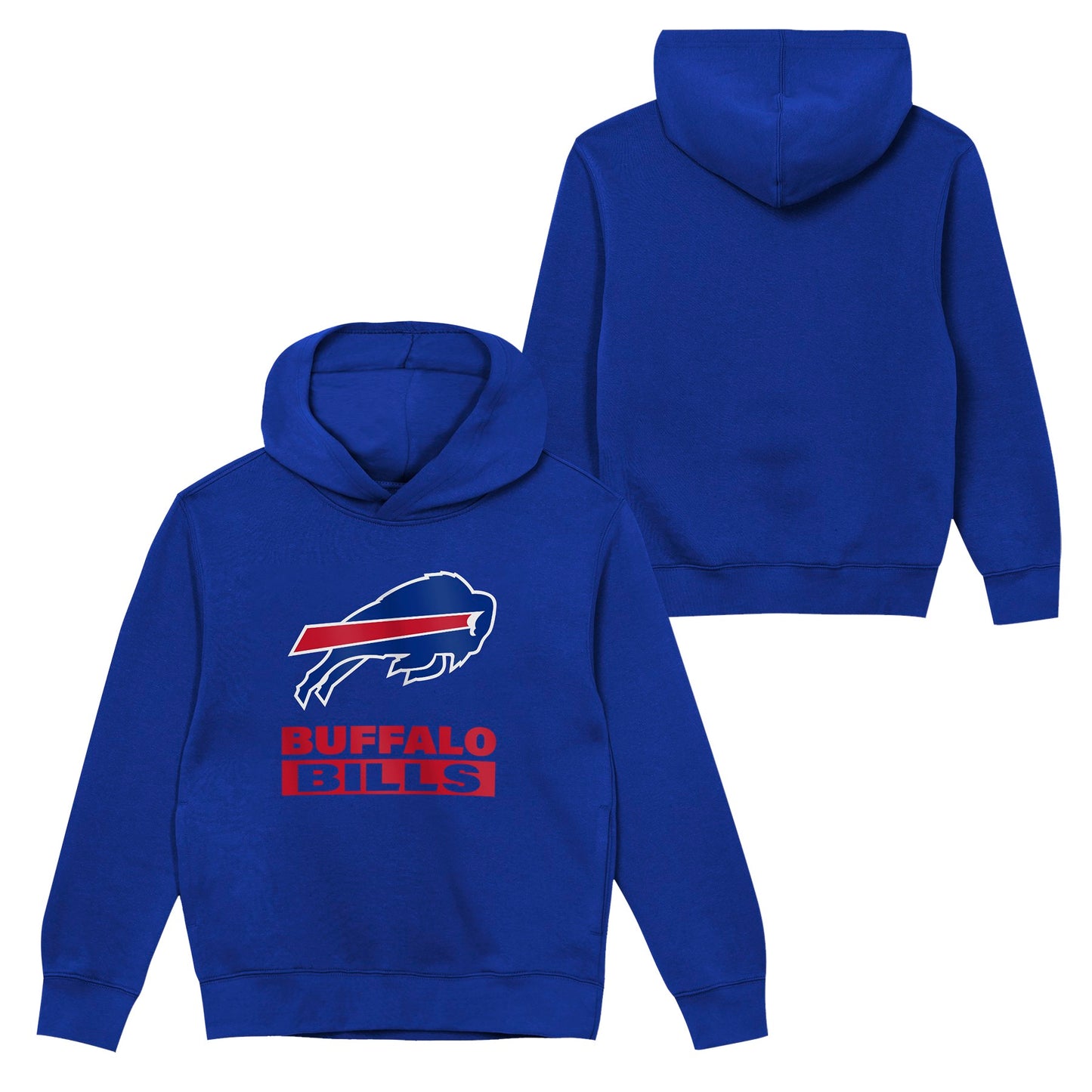 Buffalo Bills Youth Back to Basics Blue Hoodie - Pro Jersey Sports
