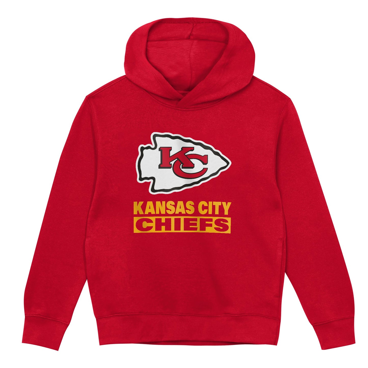 Kansas City Chiefs Youth Back to Basics Red Hoodie - Pro Jersey Sports