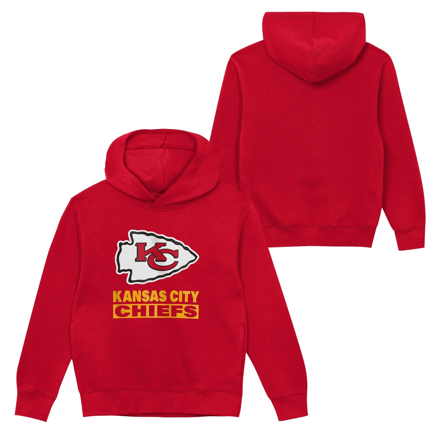 Kansas City Chiefs Youth Back to Basics Red Hoodie - Pro Jersey Sports