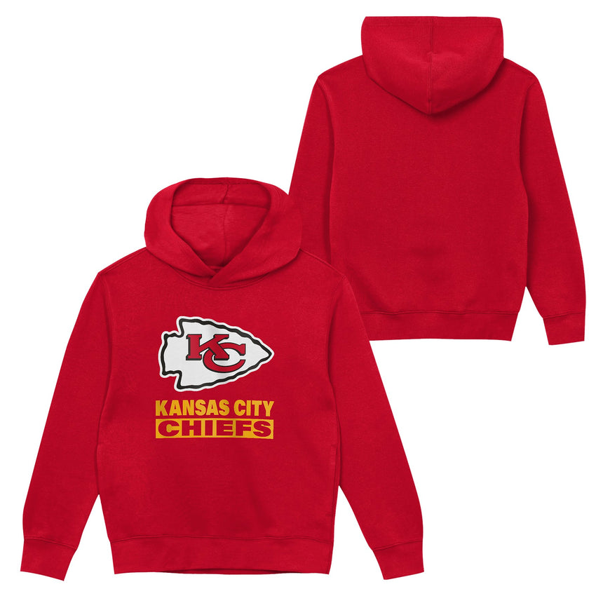 Kansas City Chiefs Youth Back to Basics Red Hoodie - Pro Jersey Sports