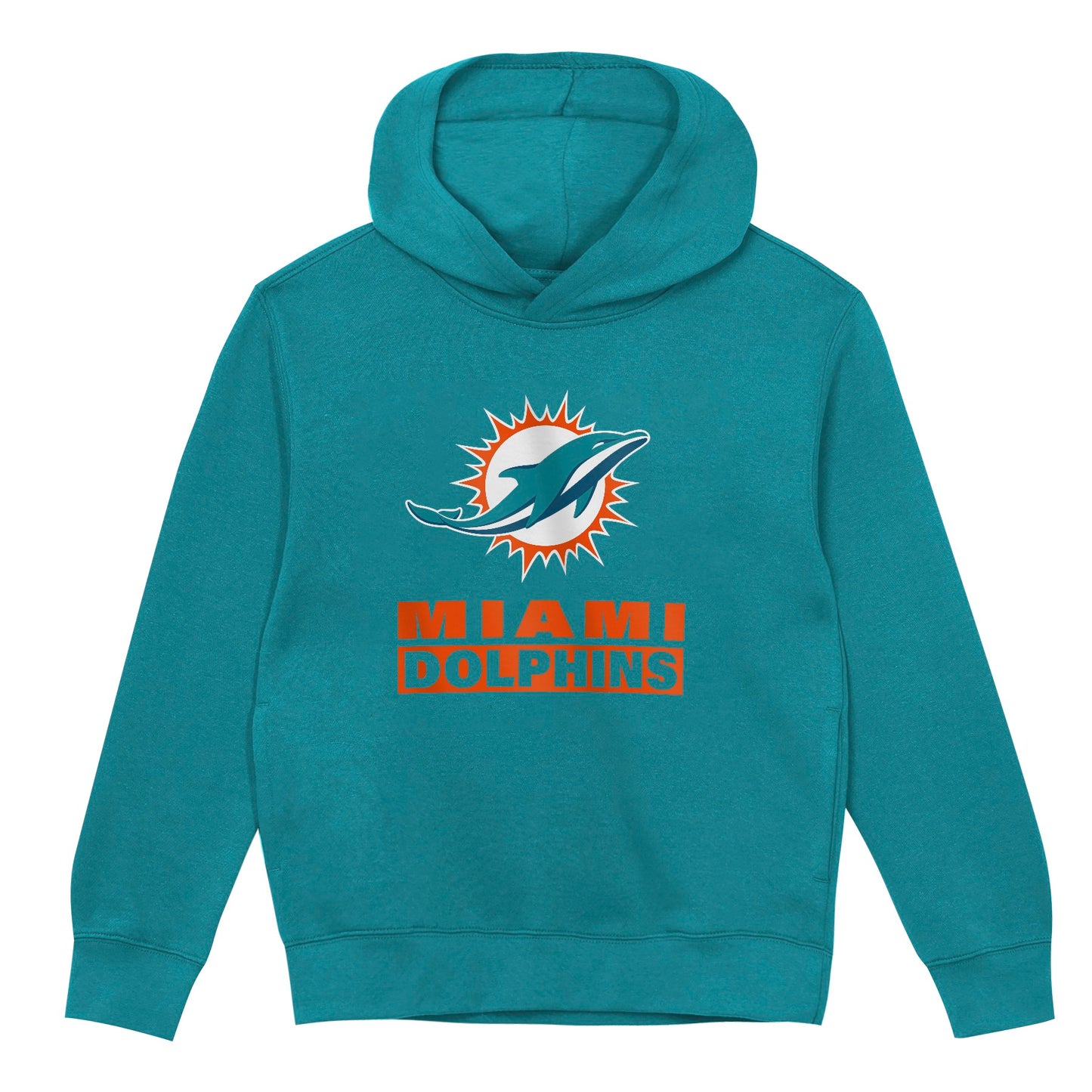 Miami Dolphins Youth Back to Basics Aqua Hoodie - Pro Jersey Sports