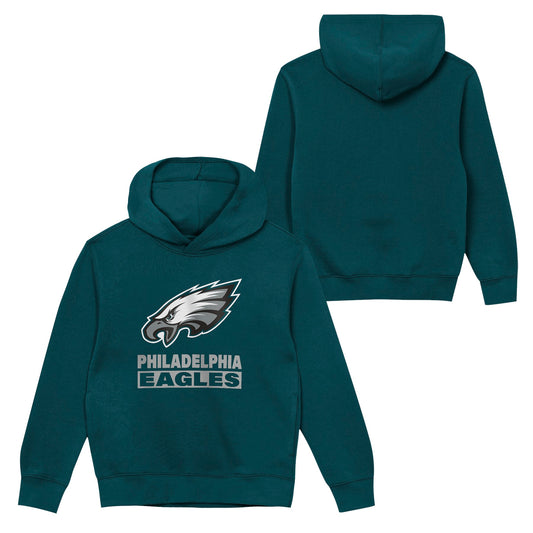 Philadelphia Eagles Youth Back to Basics Green Hoodie - Pro Jersey Sports