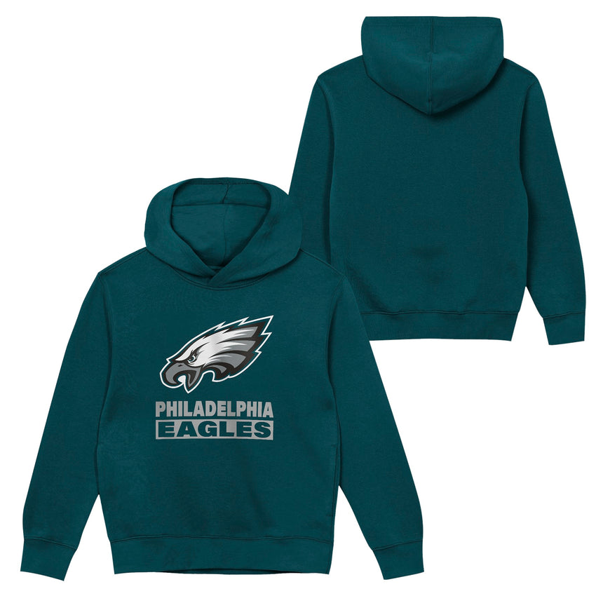 Philadelphia Eagles Youth Back to Basics Green Hoodie - Pro Jersey Sports