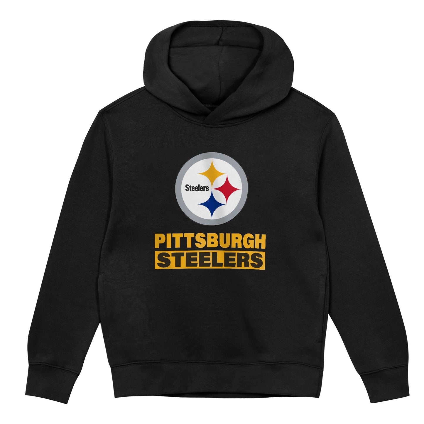 Pittsburgh Steelers Youth Back to Basics Black Hoodie - Pro Jersey Sports