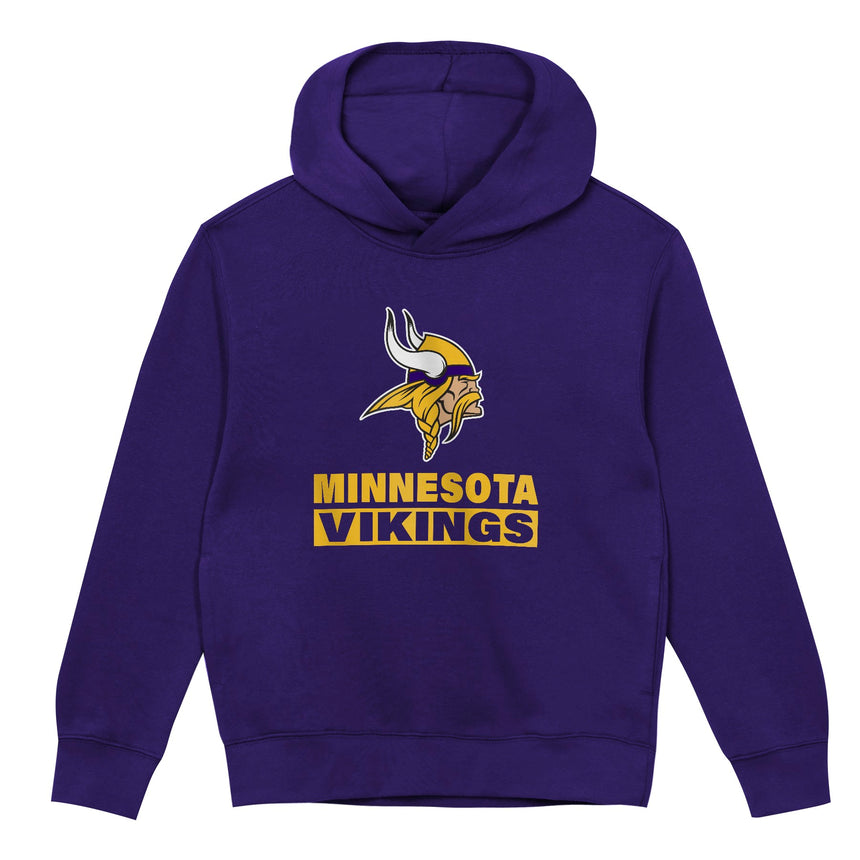 Minnesota Vikings Youth Back to Basics Purple Hoodie - Pro Jersey Sports