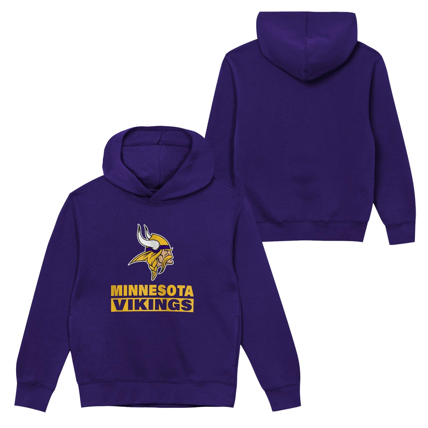 Minnesota Vikings Youth Back to Basics Purple Hoodie - Pro Jersey Sports