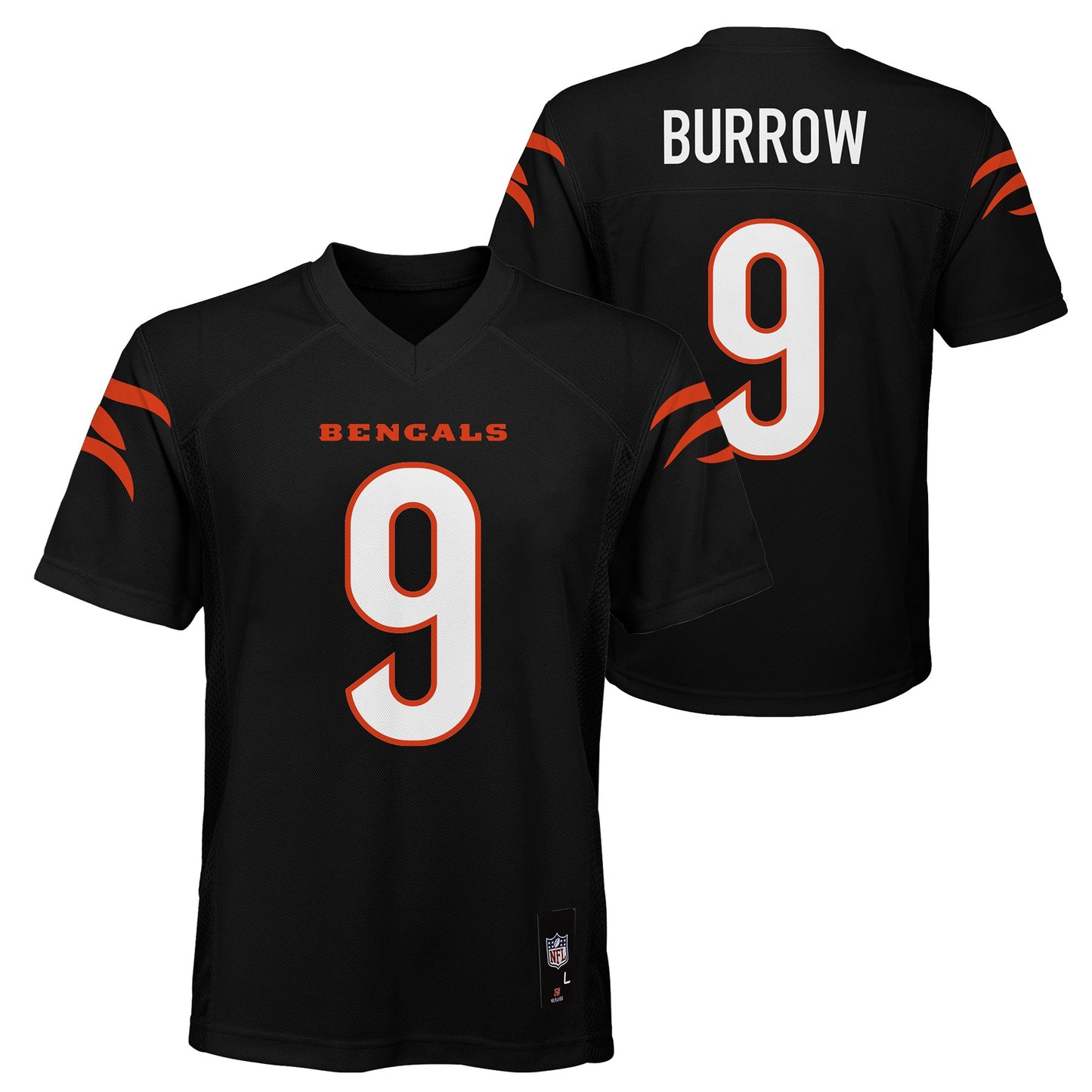 Kids Joe Burrow Cincinnati Bengals Black NFL Mid-Tier Jersey