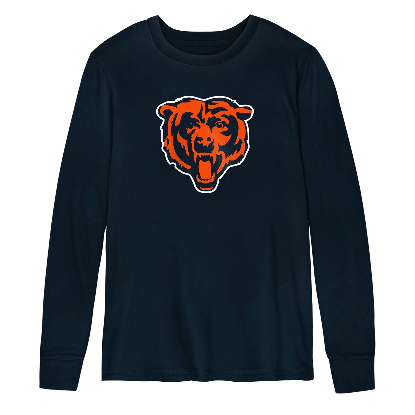 Kids Chicago Bears Navy Primary Logo Child Long Sleeve T-Shirt