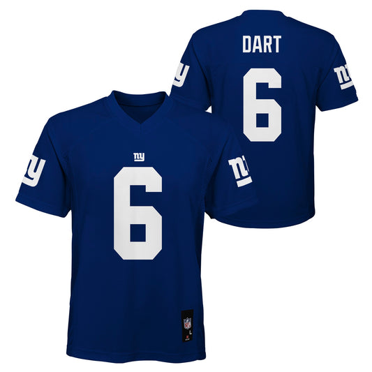 Youth New York Giants Jaxson Dart Royal Blue Mid-Tier Player Jersey