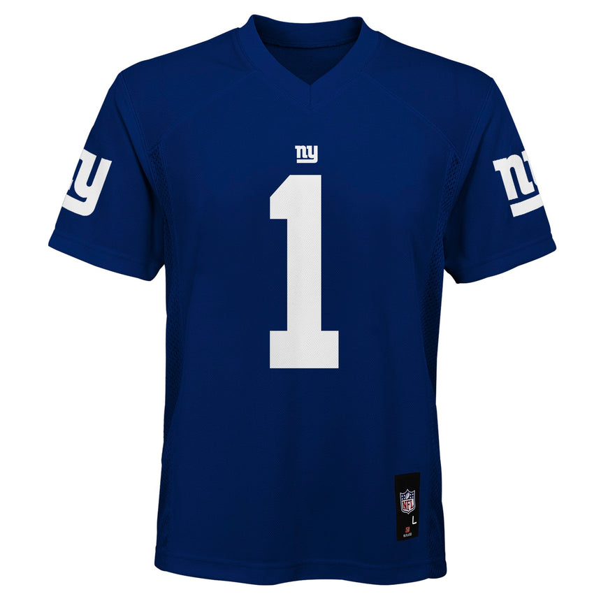Youth New York Giants Malik Nabers Royal Blue Mid-Tier Player Jersey - Pro Jersey Sports