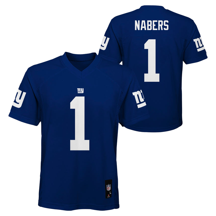 Youth New York Giants Malik Nabers Royal Blue Mid-Tier Player Jersey - Pro Jersey Sports