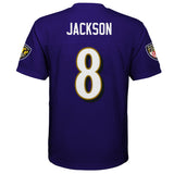 Youth Lamar Jackson Baltimore Ravens Purple Mid Tier Player Jersey - Pro Jersey Sports