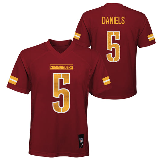 Youth Jayden Daniels Washington Commanders Crimson Replica Mid Tier Player Jersey - Pro Jersey Sports