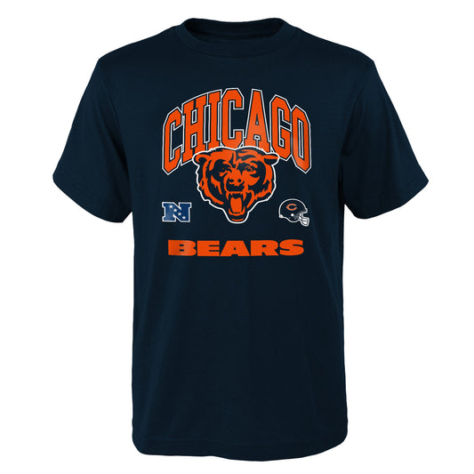Kids Chicago Bears Official Business Navy Short Sleeve Tee