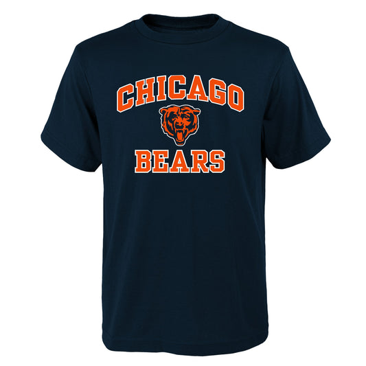 Kids Chicago Bears Heart And Soul Navy Child Short Sleeve Tee