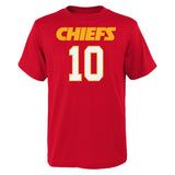Youth Kansas City Chiefs Isiah Pacheco Red Mainliner Player Name & Number T-Shirt - Pro Jersey Sports