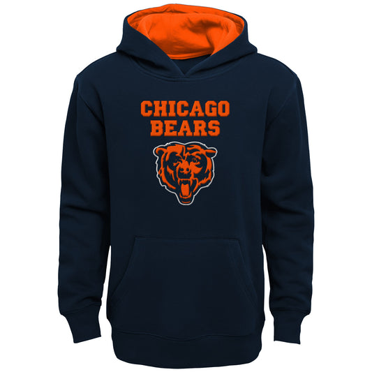 Kids Chicago Bears Sport Navy Pullover Fleece Hoodie