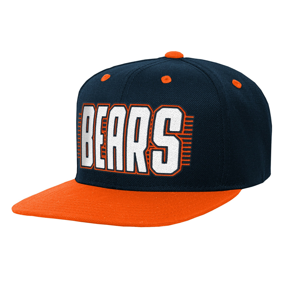 Youth Chicago Bears Navy Flat Bill Snapback Hat