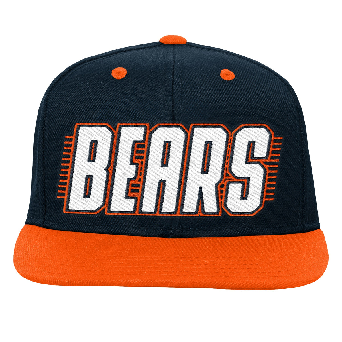 Youth Chicago Bears Navy Flat Bill Snapback Hat