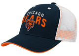 Youth Chicago Bears Navy Core Lock-Up Pre-Curved Snapback Hat - Pro Jersey Sports