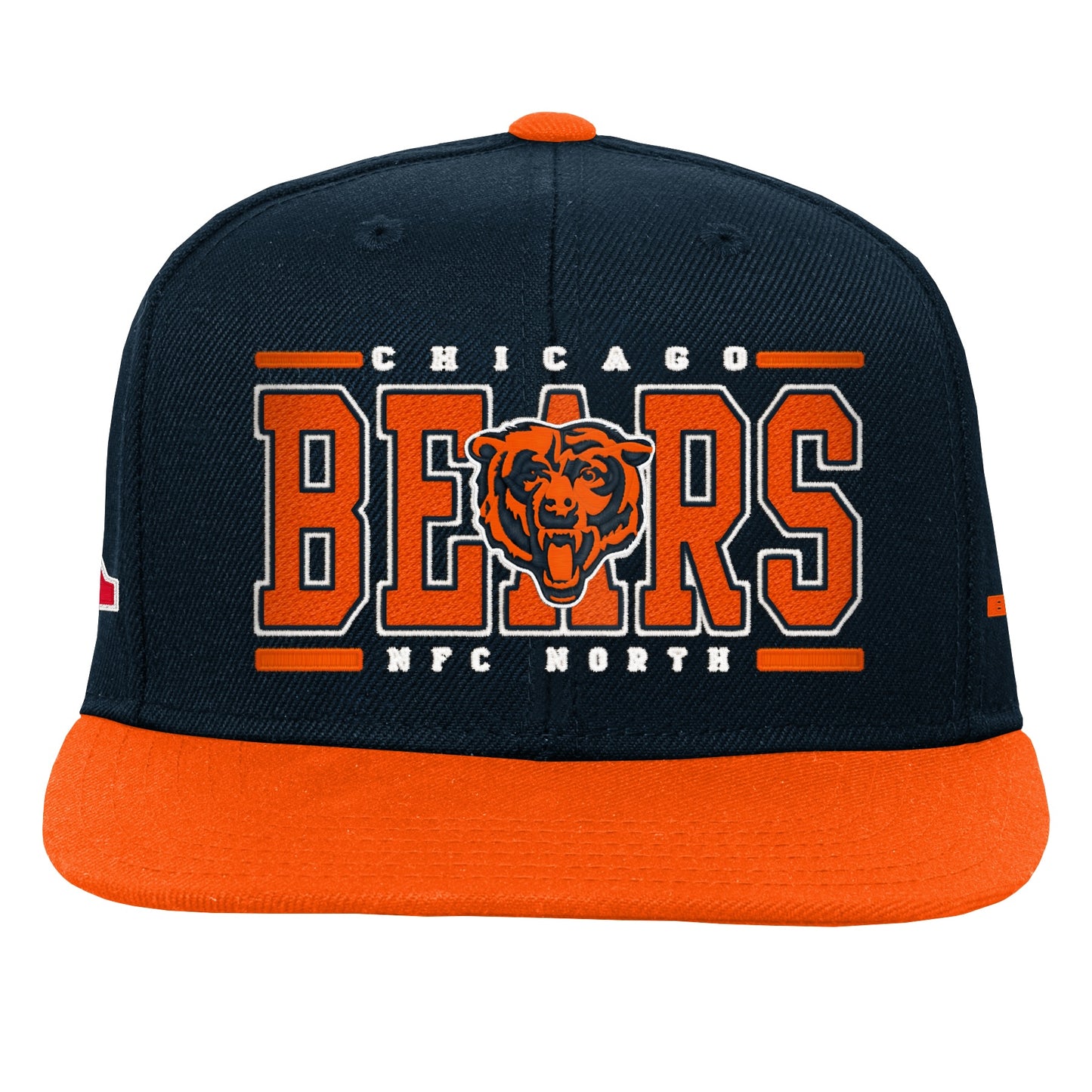 Youth Chicago Bears Navy Flat Bill Snapback Hat