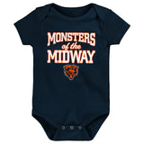 Newborn/Infant Chicago Bears Monsters of the Midway Short Sleeve Creeper Set - Pro Jersey Sports