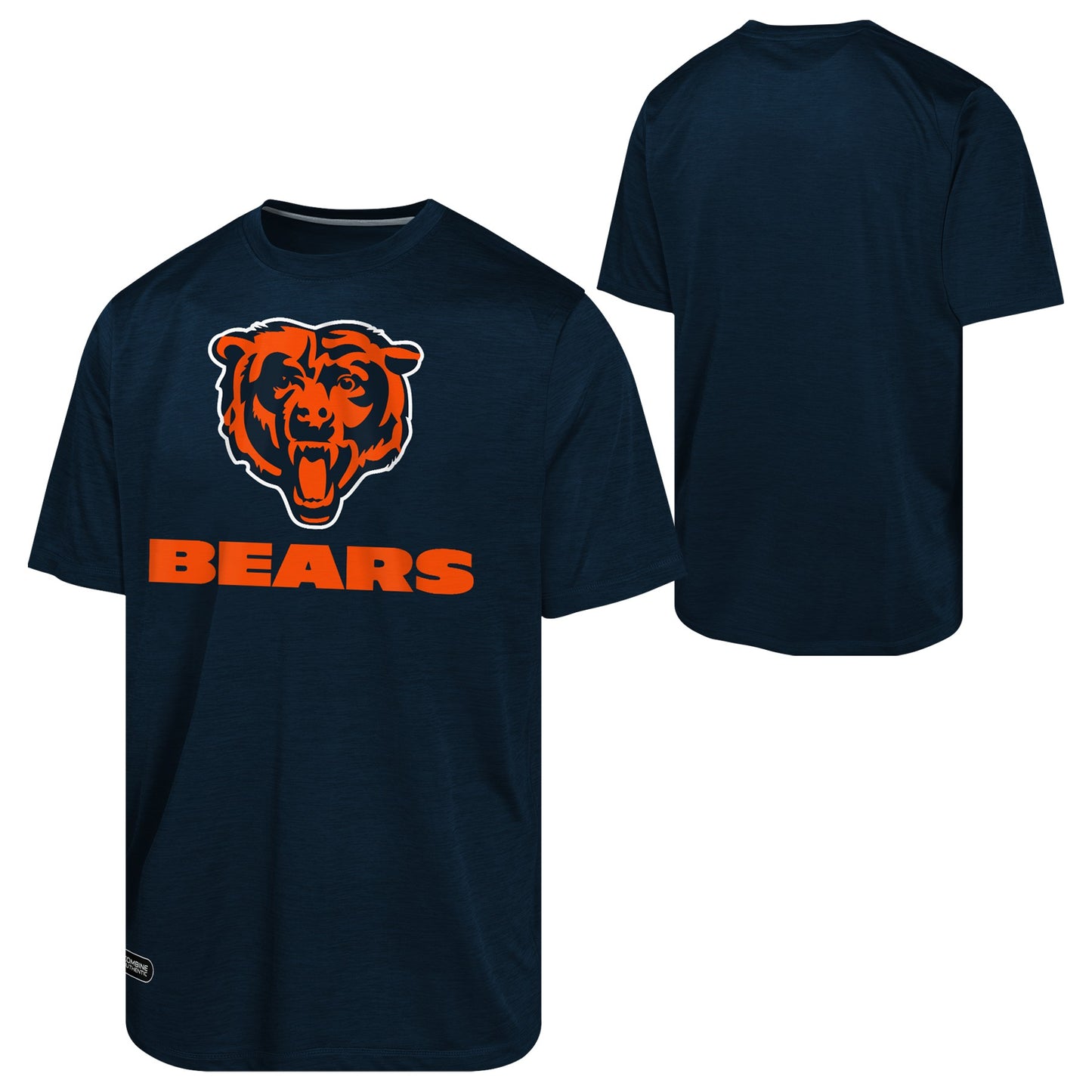 Mens Chicago Bears NFL Combine Navy Spike Speed Tee