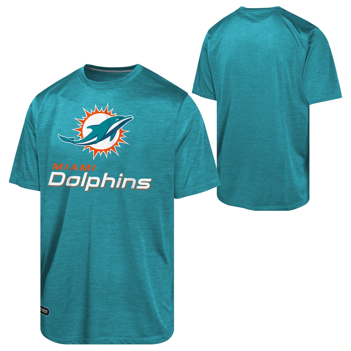 Mens Miami Dolphins NFL Combine Aqua Spike Speed Tee