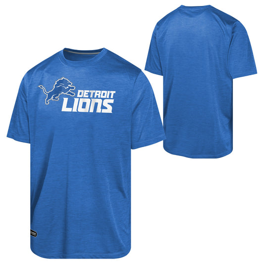 Mens Detroit Lions NFL Combine Blue Spike Speed Tee