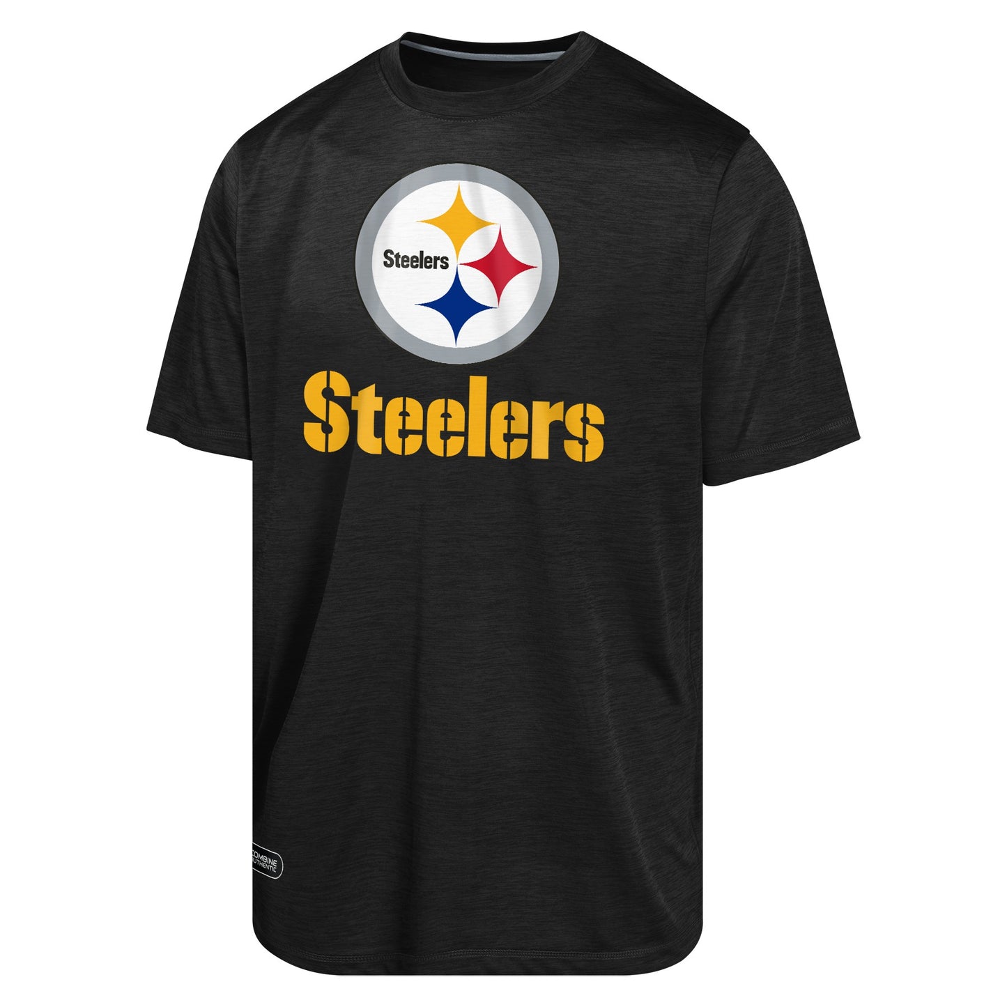 Mens Pittsburgh Steelers NFL Combine Black Spike Speed Tee