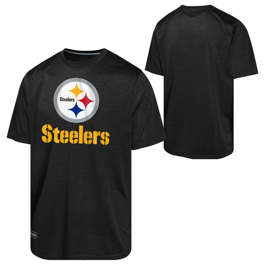 Mens Pittsburgh Steelers NFL Combine Black Spike Speed Tee