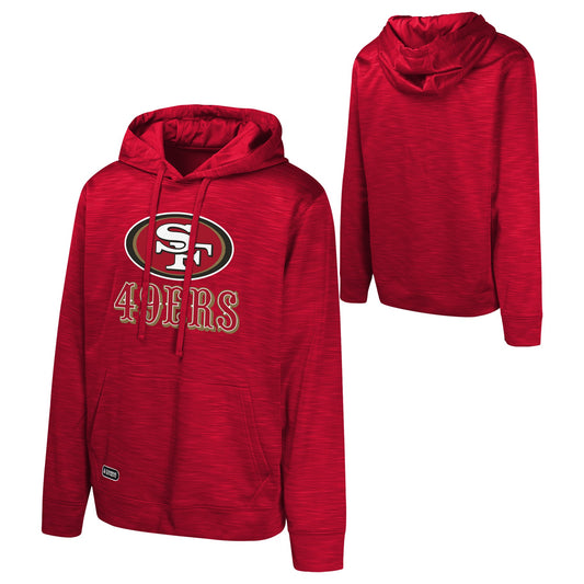 Men's San Francisco 49ers Red NFL Combine Performance Pullover Hoodie