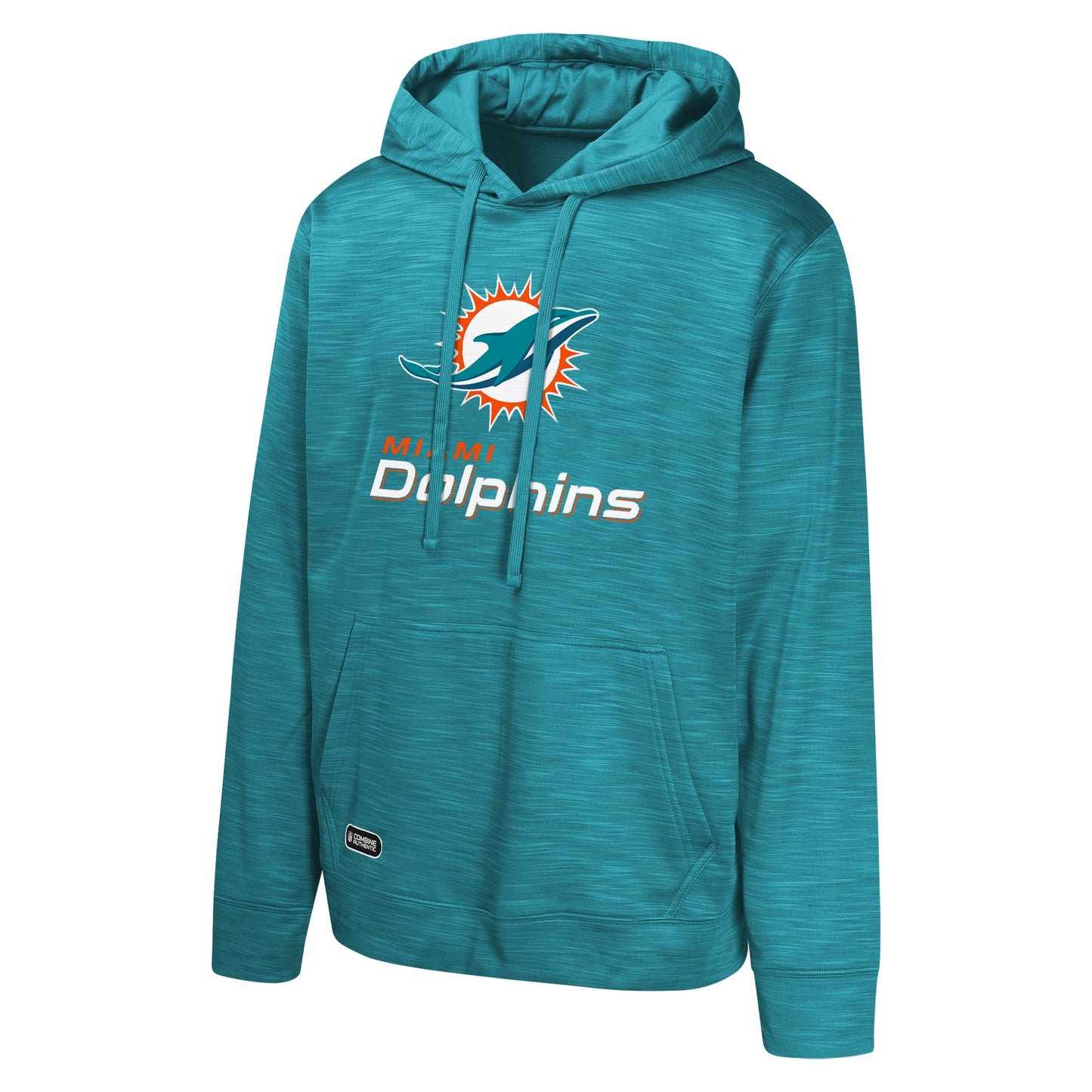 Men's Miami Dolphins Aqua NFL Position One Combine Performance Pullover Hoodie