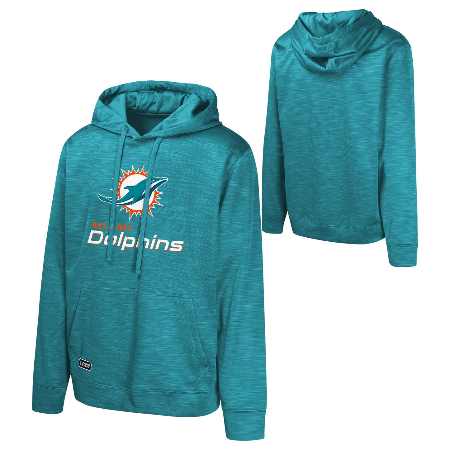 Men's Miami Dolphins Aqua NFL Position One Combine Performance Pullover Hoodie