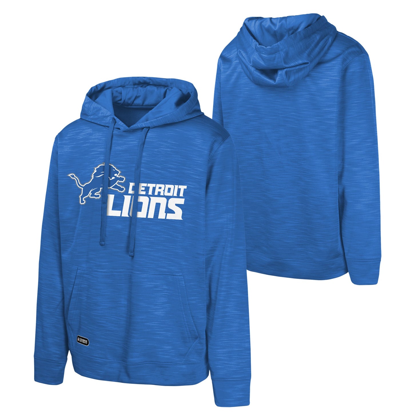 Men's Detroit Lions Blue NFL Position One Combine Performance Pullover Hoodie