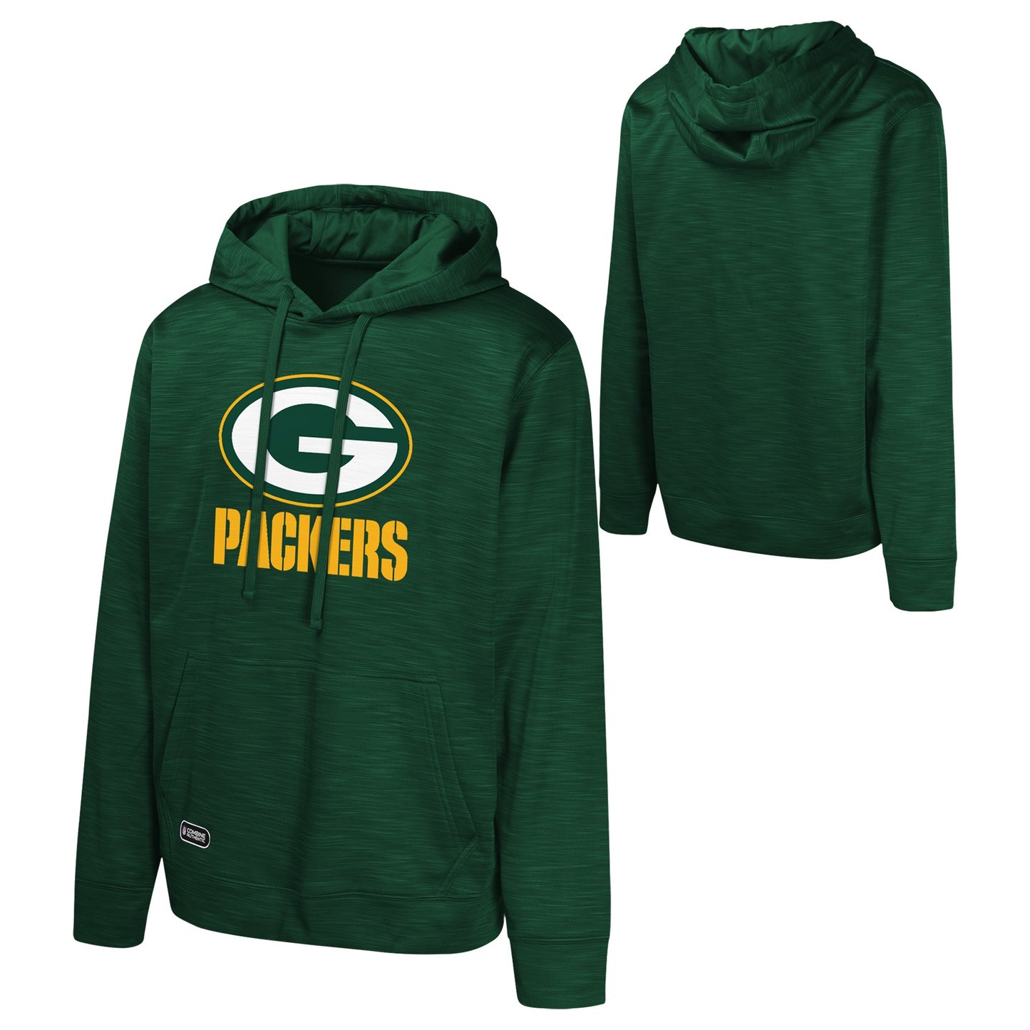 Men's Green Bay Packers Green NFL Position One Combine Performance Pullover Hoodie