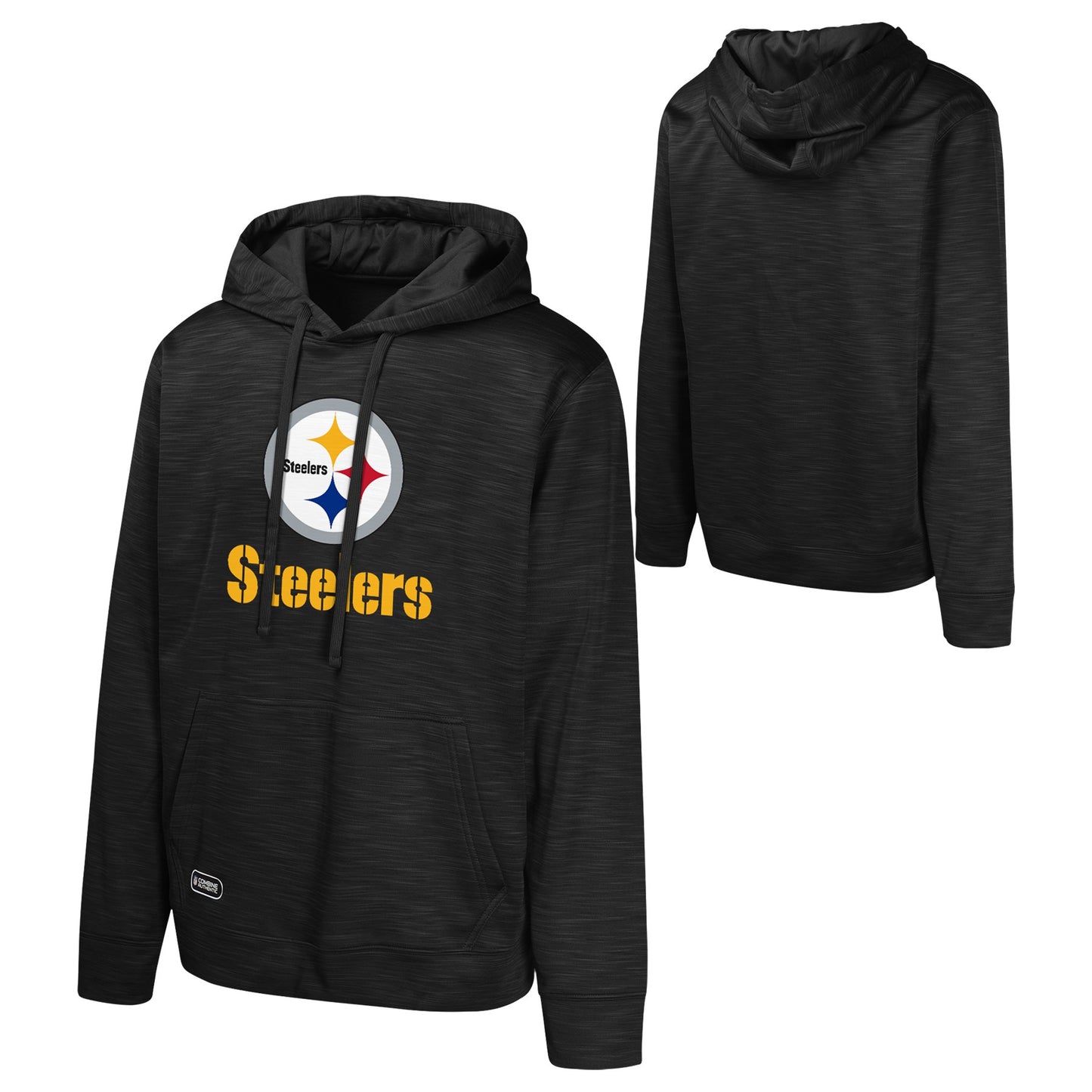 Men's Pitttsburgh Steelers Black NFL Position One Combine Performance Pullover Hoodie