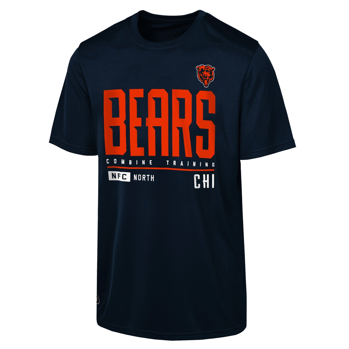 Men's Chicago Bears NFL Pumped Up Combine Authentic Navy Performance T-Shirt