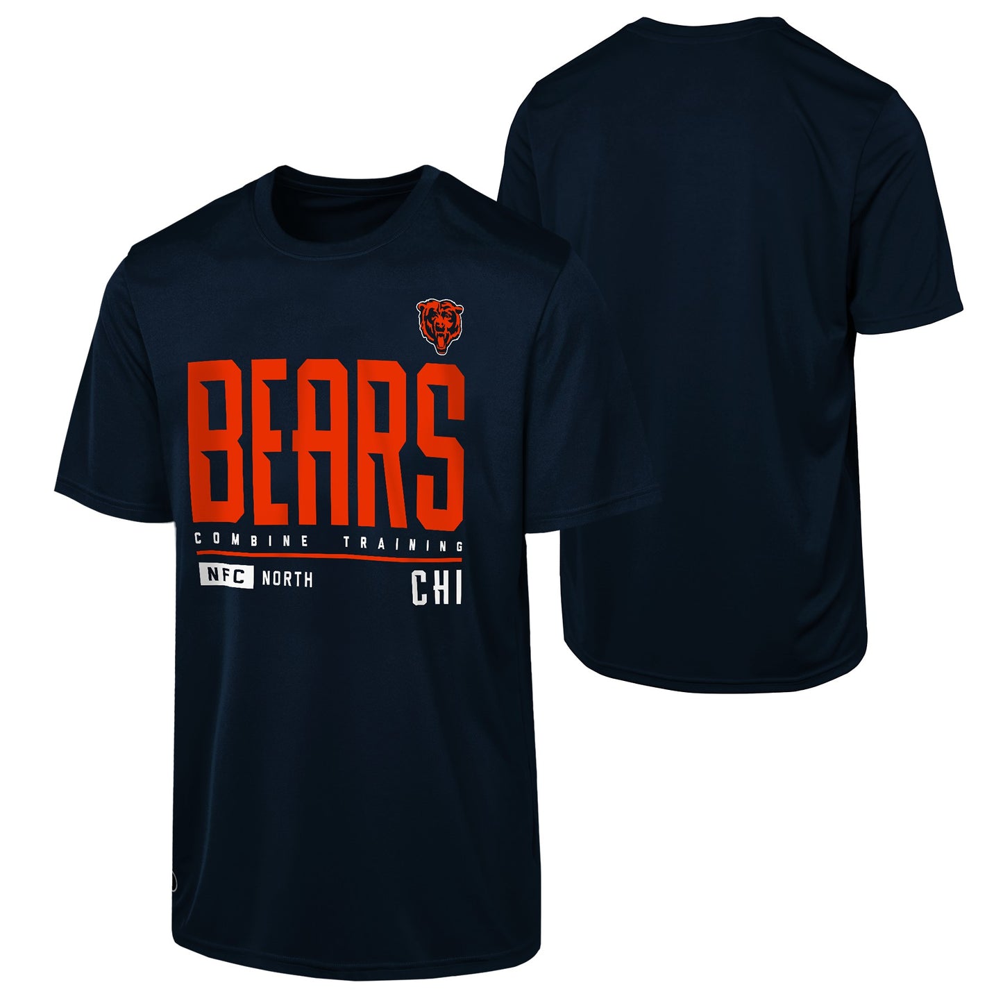 Men's Chicago Bears NFL Pumped Up Combine Authentic Navy Performance T-Shirt