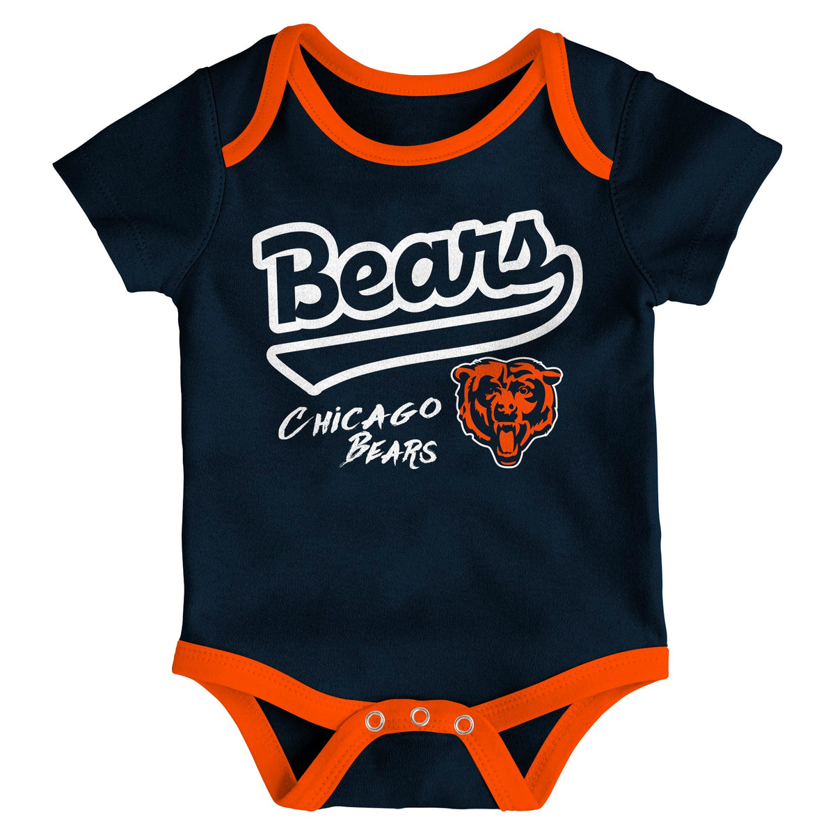 Newborn/Infant Chicago Bears 3 Piece Short Sleeve Creeper Set