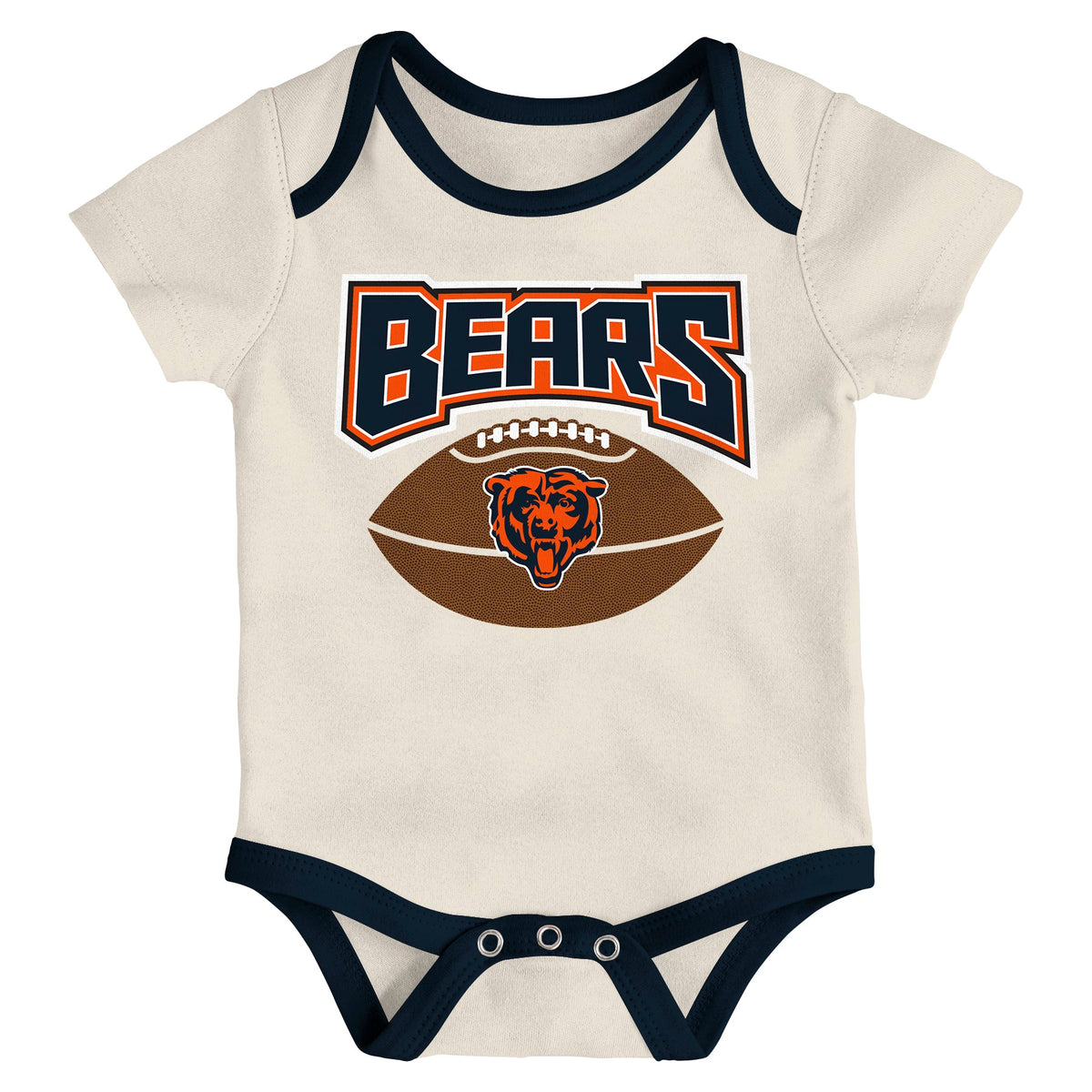 Newborn/Infant Chicago Bears 3 Piece Short Sleeve Creeper Set
