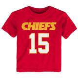 Toddler Patrick Mahomes Kansas City Chiefs Red Mainliner Player Name and Number Shirt - Pro Jersey Sports
