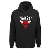 Chicago Bulls NBA Youth Secondary Logo Black Pullover Fleece Hoodie - Pro Jersey Sports