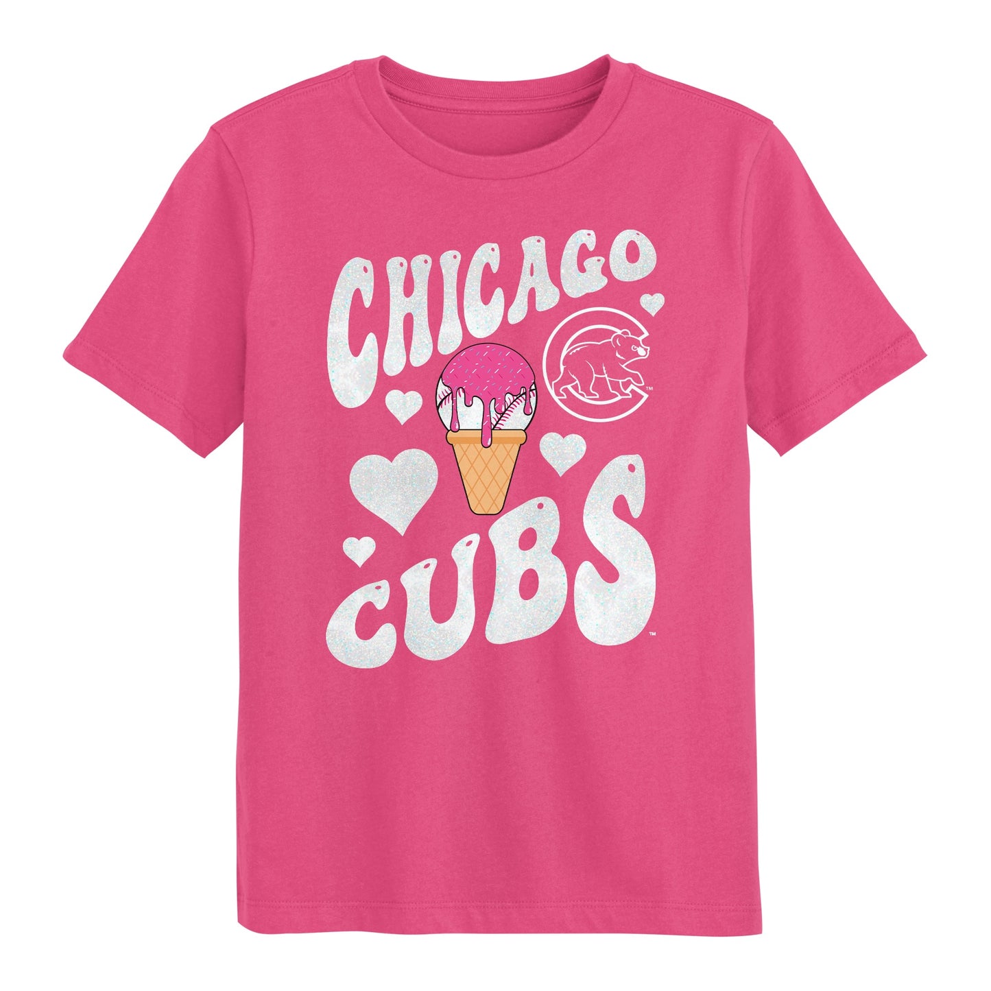 Infant Chicago Cubs Pink Ice Cream Cone T-Shirt