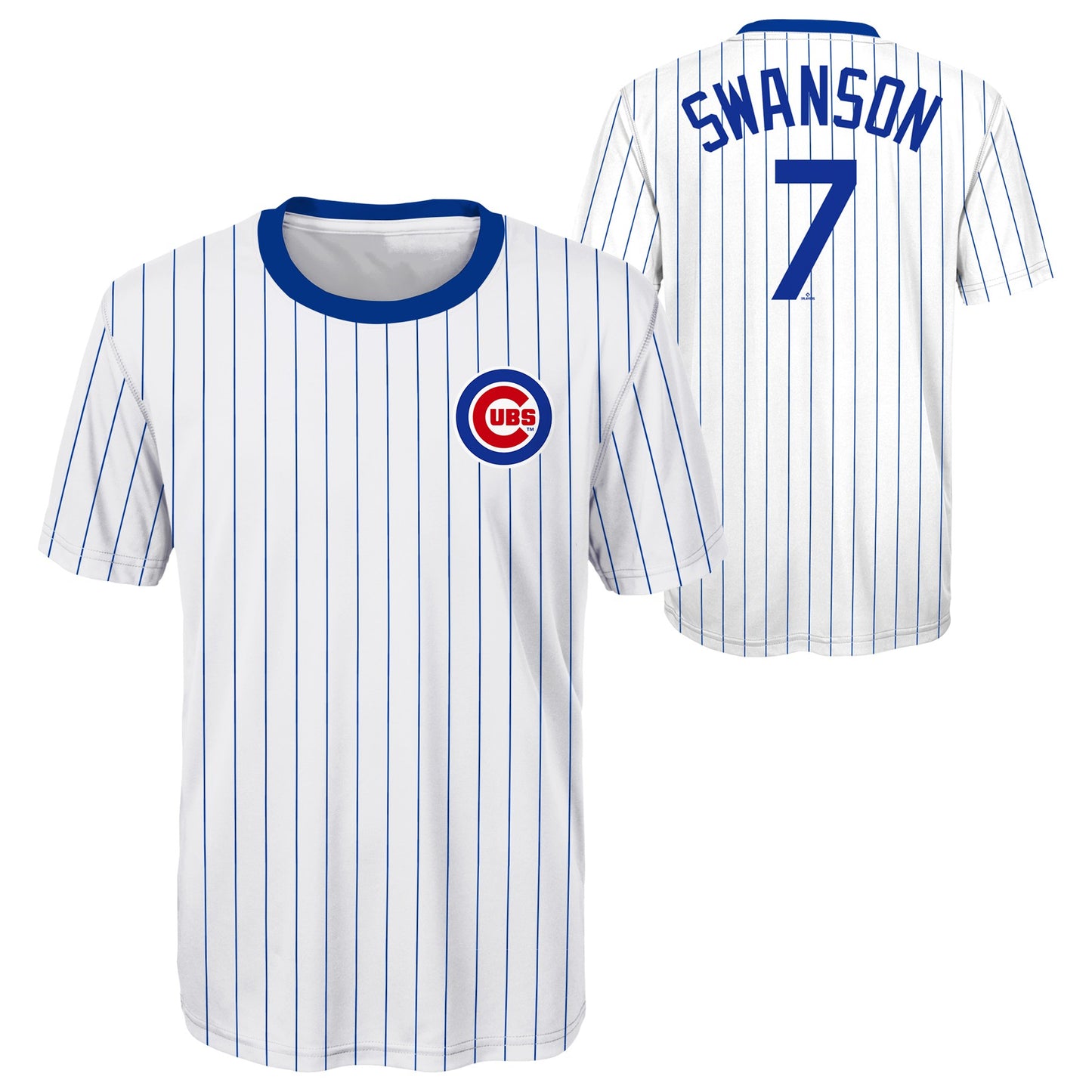 Youth Chicago Cubs Dansby Swanson White/Royal Player Sublimated Jersey Top