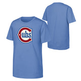 Youth Chicago Cubs Blues 2nd Alternate Logo Light Blue Tee - Pro Jersey Sports