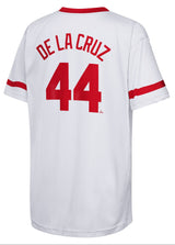 Youth Elly De La Cruz Cincinnati Reds Name and Number Sublimated White Jersey Top - Pro Jersey Sports