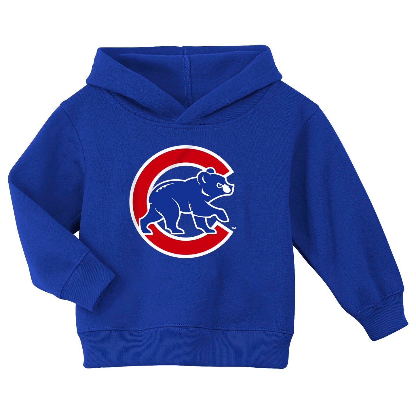 Toddler Chicago Cubs Logo Blue Fleece Hoodie